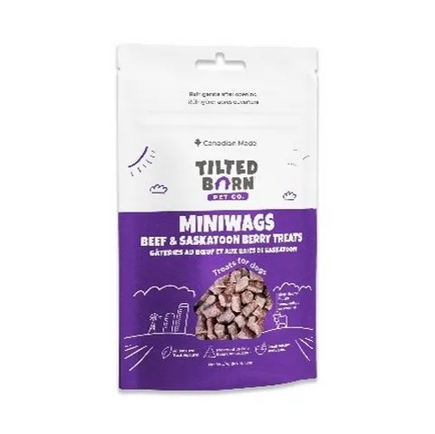 1ea 3.53oz Tilted Barn Miniwags Beef & Saskatoon Berry - Treats